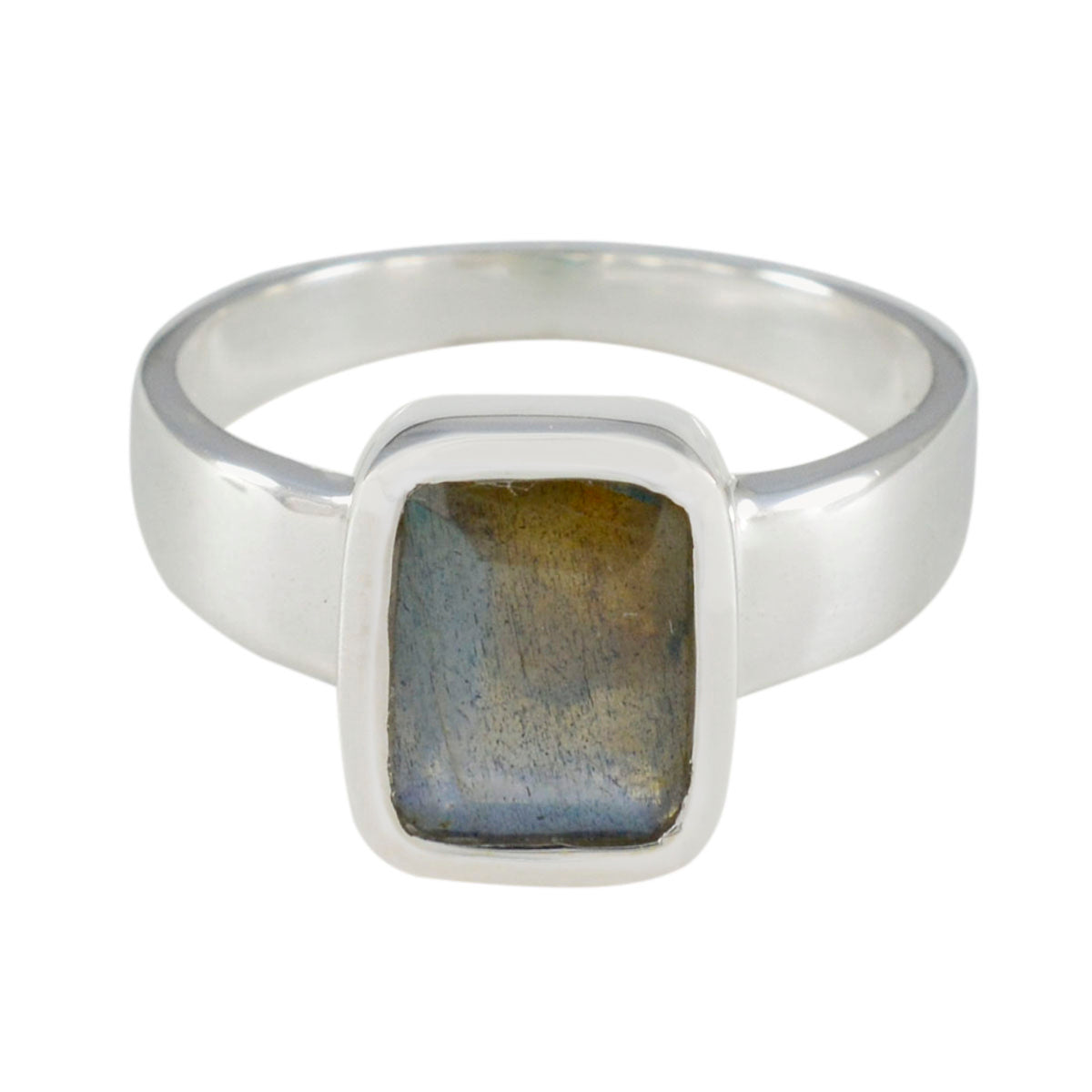 Joaquina Fairytale Grey Solitaire Ring Labradorite Gray