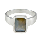 Joaquina Fairytale Grey Solitaire Ring Labradorite Gray