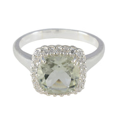 Lorena light green halo ring cushion cut light green gemstone center with diamond halo and sterling silver band