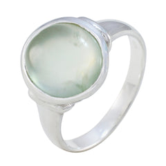 Hazel Modern Light Green Solitaire Ring