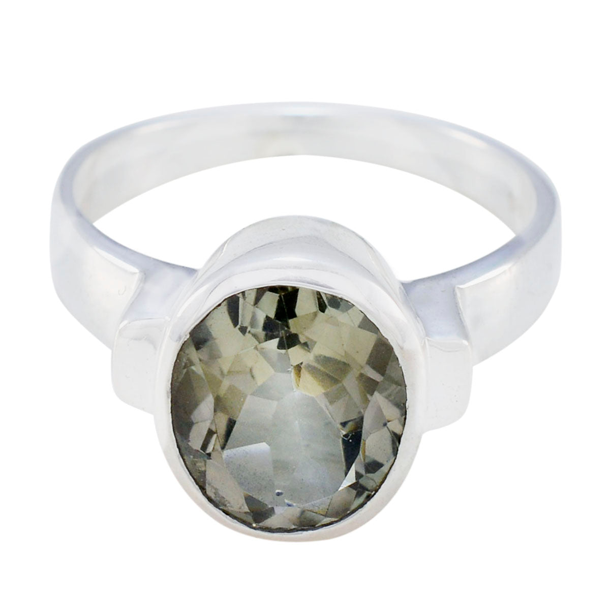 Meera Fairytale Light Green Solitaire Ring Green Amethyst Green