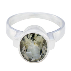 Meera Fairytale Light Green Solitaire Ring Green Amethyst Green