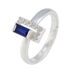 Ayesha Luxurious Blue Halo Ring with Gemstones