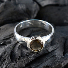 Dewi Luxurious Brown Solitaire Ring