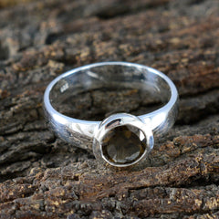 Dewi Luxurious Brown Solitaire Ring