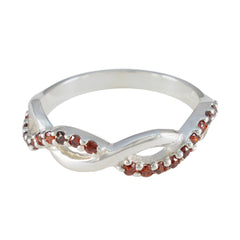 Sophia silver infinity twist ring with pave red stones luxurious red gemstone ring for elegant everyday wear