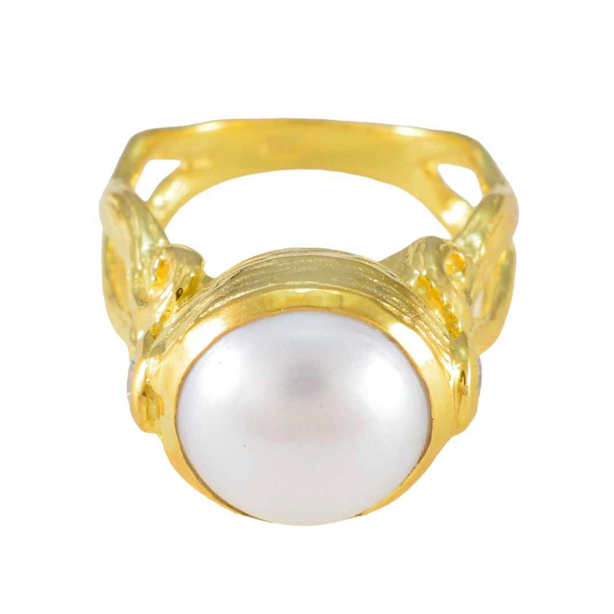 Ying Luxurious White Solitaire Ring Pearl White