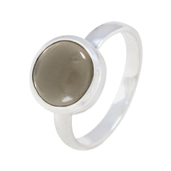 Giulia Modern Brown Solitaire Ring in Sterling Silver