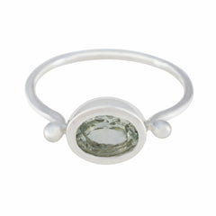 Ying Modern Light Green Solitaire Ring Green Amethyst Green