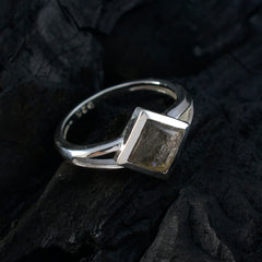 Addison Modern Solitaire Grey Ring Sterling Silver