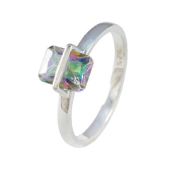 Ayaka Multicolor Solitaire Ring with Unique Gemstone