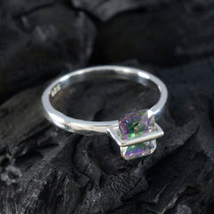 Ayaka Multicolor Solitaire Ring with Unique Gemstone