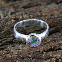Greta Multicolor Solitaire Ring with Gemstone Accent