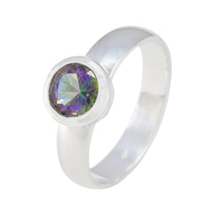 Greta Multicolor Solitaire Ring with Gemstone Accent