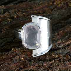 Hazel Pink Solitaire Ring with Unique Silver Design