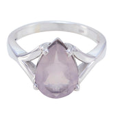 Valentina Promise Pink Solitaire Ring Rose Quartz Pink