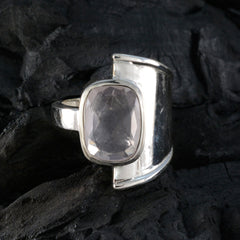 Hazel Pink Solitaire Ring with Unique Silver Design