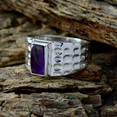 Isabelle Purple Gemstone Solitaire Ring in Sterling Silver
