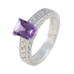 Andrea Abstract Purple Solitaire Ring