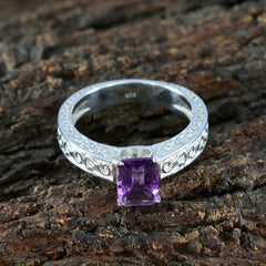 Andrea Abstract Purple Solitaire Ring