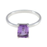 Liyana Elegant Purple Solitaire Ring for Women Amethyst Purple