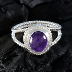 Ella Rope-Wire Purple Solitaire Ring