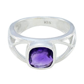 Ananya Contemporary Purple Solitaire Ring Amethyst Purple
