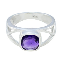 Ananya Contemporary Purple Solitaire Ring Amethyst Purple