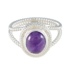 Ella Rope-Wire Purple Solitaire Ring Amethyst Purple