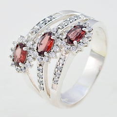 Chloe purple trilogy ring silver band with three oval purple gemstones and halo diamonds