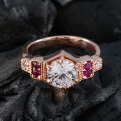 Angeles Red Halo Engagement Ring with Rose Gold