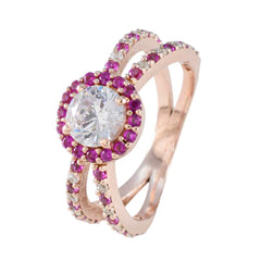 Naomi Red Halo Ring for Women with Sparkling Gemstones