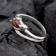 Aurora Red Solitaire Ring for Women with Elegant Gemstone