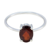 Li Lee Sophisticated Red Solitaire Ring Garnet Red