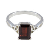 Stella Red Solitaire Ring with Elegant Gemstone Design Garnet Red