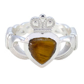 Sophia Romantic Brown Solitaire Ring Tiger Eye Brown