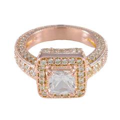 Genesis White Halo Engagement Ring in Rose Gold White CZ White