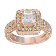 Genesis White Halo Engagement Ring in Rose Gold