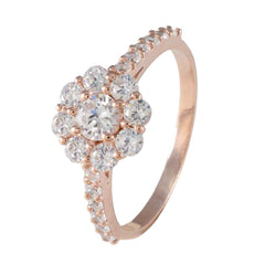 Ying White Halo Ring for Women with Sparkling Stones