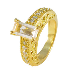 Isabella White Halo Ring for Women with Gold Detailing