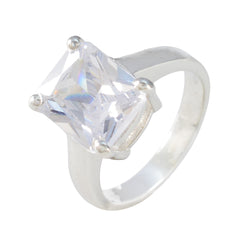 Savannah White Solitaire Ring for Women with Sparkling Stone
