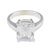 Savannah White Solitaire Ring for Women with Sparkling Stone Cubic zirconia CZ White