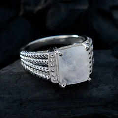 Natcha Abstract White Solitaire Ring