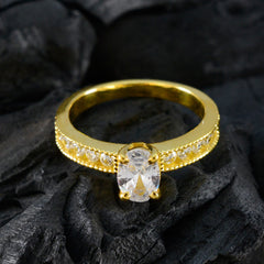 Seo yeon gold engagement ring with oval center and pave accents white stone glamorous ring elegant milgrain band