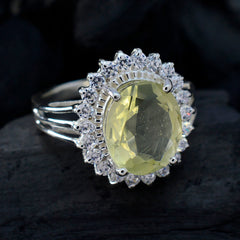 Maria Yellow Gemstone Halo Ring with Sparkling Accents