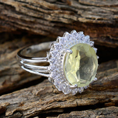 Maria Yellow Gemstone Halo Ring with Sparkling Accents