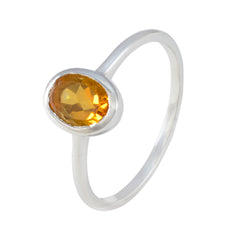 Dewi Yellow Solitaire Engagement Ring with Gemstone