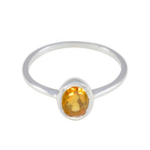Dewi Yellow Solitaire Engagement Ring with Gemstone Citrine Yellow