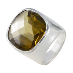 Aria Yellow Solitaire Gemstone Ring in Sterling Silver