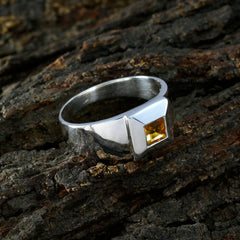 Rebeca Contemporary Yellow Solitaire Ring